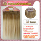 22'' Clip In Hair Extensions 3 Rows 21 Clips Standard Full Head（Blond）