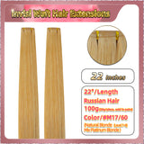 22'' Invisi Weft Hair Extensions  2 Strips Standard Full Head  (Blonde）