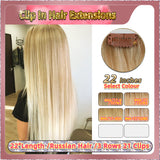 22'' Clip In Hair Extensions 3 Rows 21 Clips Standard Full Head（Blond）