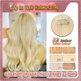 22'' Clip In Hair Extensions 3 Rows 21 Clips Standard Full Head（Blond）
