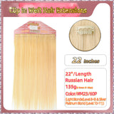 22'' Clip In Hair Extensions 3 Rows 21 Clips Standard Full Head（Blond）