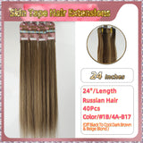 24''  Skin Tape Hair Extensions  40 PCs  Standard Full Head (Blond）