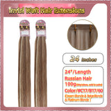 24'' Invisi Weft Hair Extensions  2 Strips Standard Full Head  (Blonde）