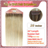 26'' Clip In Hair Extensions 3 Rows 21 Clips Standard Full Head（Blond）