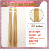 28'' Invisi Weft Hair Extensions  2 Strips Standard Full Head  (Blond）