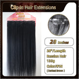 28'' Ombre Clip In Hair Extensions 3 Pieces 21 Clips Standard Full Head(Dark Brown To Blond）