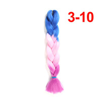 Jumbo Braiding Hair 60cm Hair Extensions Kanekalon Braid Synthetic Crochet Fiber three-colour
