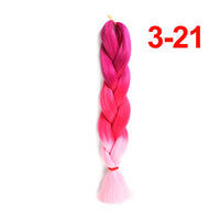 Jumbo Braiding Hair 60cm Hair Extensions Kanekalon Braid Synthetic Crochet Fiber three-colour