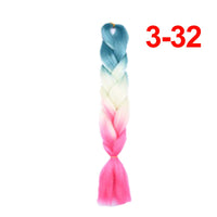 Jumbo Braiding Hair 60cm Hair Extensions Kanekalon Braid Synthetic Crochet Fiber three-colour