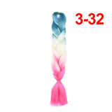 Jumbo Braiding Hair 60cm Hair Extensions Kanekalon Braid Synthetic Crochet Fiber three-colour