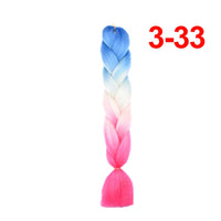 Jumbo Braiding Hair 60cm Hair Extensions Kanekalon Braid Synthetic Crochet Fiber three-colour