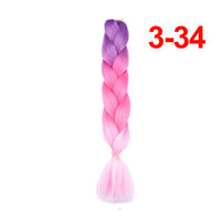 Jumbo Braiding Hair 60cm Hair Extensions Kanekalon Braid Synthetic Crochet Fiber three-colour