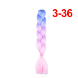 Jumbo Braiding Hair 60cm Hair Extensions Kanekalon Braid Synthetic Crochet Fiber three-colour