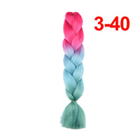 Jumbo Braiding Hair 60cm Hair Extensions Kanekalon Braid Synthetic Crochet Fiber three-colour