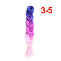 Jumbo Braiding Hair 60cm Hair Extensions Kanekalon Braid Synthetic Crochet Fiber three-colour