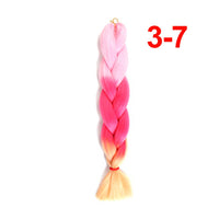 Jumbo Braiding Hair 60cm Hair Extensions Kanekalon Braid Synthetic Crochet Fiber three-colour