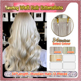 34'' Sewing Weft Hair Extensions  2 Strips Standard Full Head  (Blond）