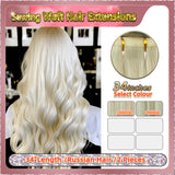 34'' Sewing Weft Hair Extensions  2 Strips Standard Full Head  (Blond）