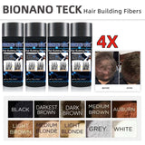 4 Bottles Bionano Teck Hair Building Fibers