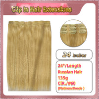 24'' Russian Hair Clip  Hair Extensions