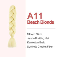 Jumbo Braiding Hair 60cm Hair Extensions Kanekalon Braid Synthetic Crochet Fiber A11 Beach Blonde