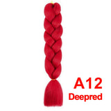 Jumbo Braiding Hair 60cm Hair Extensions Kanekalon Braid Synthetic Crochet Fiber A12 Deepred