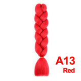 Jumbo Braiding Hair 60cm Hair Extensions Kanekalon Braid Synthetic Crochet Fiber A13 Red