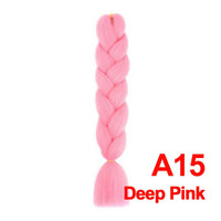 Jumbo Braiding Hair 60cm Hair Extensions Kanekalon Braid Synthetic Crochet Fiber A15 Deep Pink