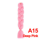 Jumbo Braiding Hair 60cm Hair Extensions Kanekalon Braid Synthetic Crochet Fiber A15 Deep Pink