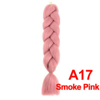 Jumbo Braiding Hair 60cm Hair Extensions Kanekalon Braid Synthetic Crochet Fiber A17 Smoke Pink