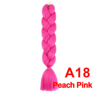Jumbo Braiding Hair 60cm Hair Extensions Kanekalon Braid Synthetic Crochet Fiber A18 Peach Pink