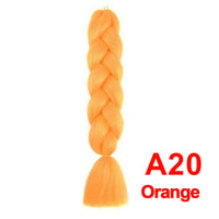 Jumbo Braiding Hair 60cm Hair Extensions Kanekalon Braid Synthetic Crochet Fiber A20 Orange