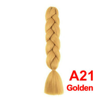 Jumbo Braiding Hair 60cm Hair Extensions Kanekalon Braid Synthetic Crochet Fiber A21 Golden Yellow