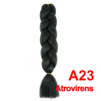 Jumbo Braiding Hair 60cm Hair Extensions Kanekalon Braid Synthetic Crochet Fiber A23 Atrovirens