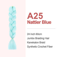 Jumbo Braiding Hair 60cm Hair Extensions Kanekalon Braid Synthetic Crochet Fiber A25 Nattier Blue