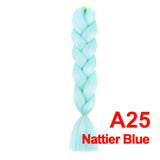 Jumbo Braiding Hair 60cm Hair Extensions Kanekalon Braid Synthetic Crochet Fiber A25 Nattier Blue