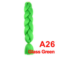 Jumbo Braiding Hair 60cm Hair Extensions Kanekalon Braid Synthetic Crochet Fiber A26 Glass Green