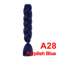 Jumbo Braiding Hair 60cm Hair Extensions Kanekalon Braid Synthetic Crochet Fiber A28 Purplish Blue