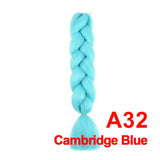 Jumbo Braiding Hair 60cm Hair Extensions Kanekalon Braid Synthetic Crochet Fiber A32 Cambridge Blue