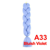 Jumbo Braiding Hair 60cm Hair Extensions Kanekalon Braid Synthetic Crochet Fiber A33 Bluish Violet