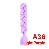 Jumbo Braiding Hair 60cm Hair Extensions Kanekalon Braid Synthetic Crochet Fiber A36 Light Purple