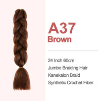 Jumbo Braiding Hair 60cm Hair Extensions Kanekalon Braid Synthetic Crochet Fiber A37 Brown