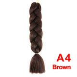 Jumbo Braiding Hair 60cm Hair Extensions Kanekalon Braid Synthetic Crochet Fiber A4 Brown