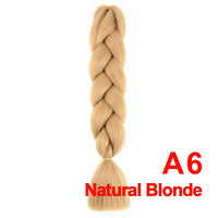 Jumbo Braiding Hair 60cm Hair Extensions Kanekalon Braid Synthetic Crochet Fiber A6 Natural Blonde