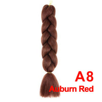 Jumbo Braiding Hair 60cm Hair Extensions Kanekalon Braid Synthetic Crochet Fiber A8 Auburn Red