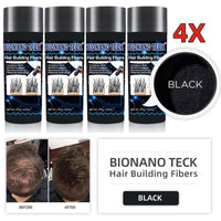 4 Bottles Bionano Teck Hair Building Fibers