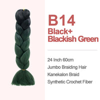 Jumbo Braiding Hair 60cm Hair Extensions Kanekalon Braid Synthetic Crochet Fiber two-tone