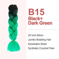 Jumbo Braiding Hair 60cm Hair Extensions Kanekalon Braid Synthetic Crochet Fiber two-tone