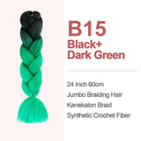 Jumbo Braiding Hair 60cm Hair Extensions Kanekalon Braid Synthetic Crochet Fiber two-tone