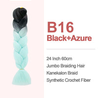 Jumbo Braiding Hair 60cm Hair Extensions Kanekalon Braid Synthetic Crochet Fiber two-tone